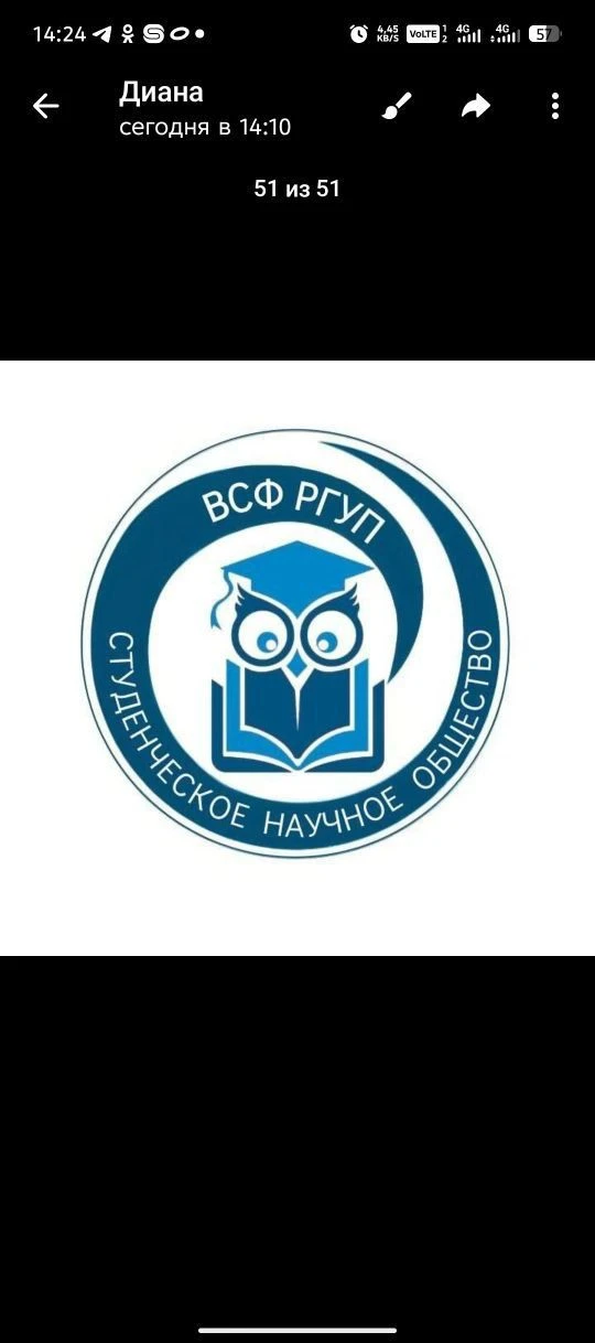 СНО ВСФ РГУП им. В.М. Лебедева — канал в мессенджере MAX