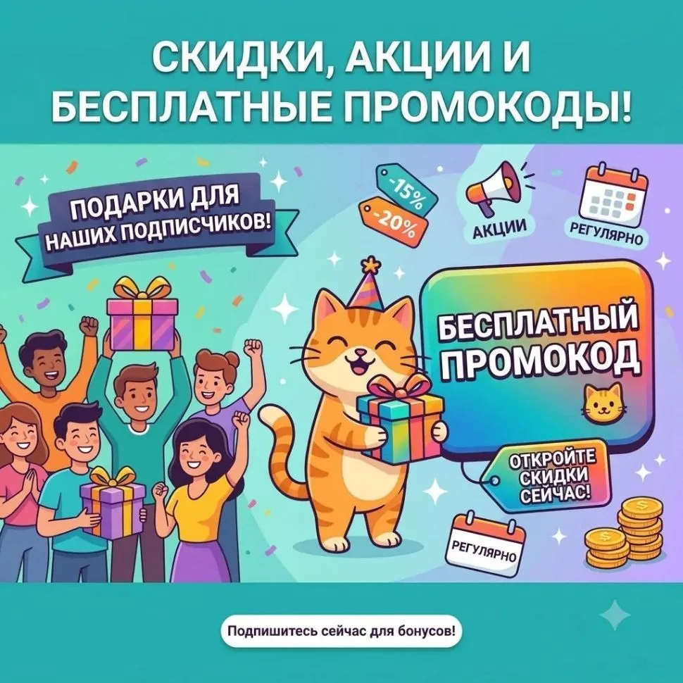Халявный промокот-скидки , акции, промокоды🔥👛💲 — канал в мессенджере MAX