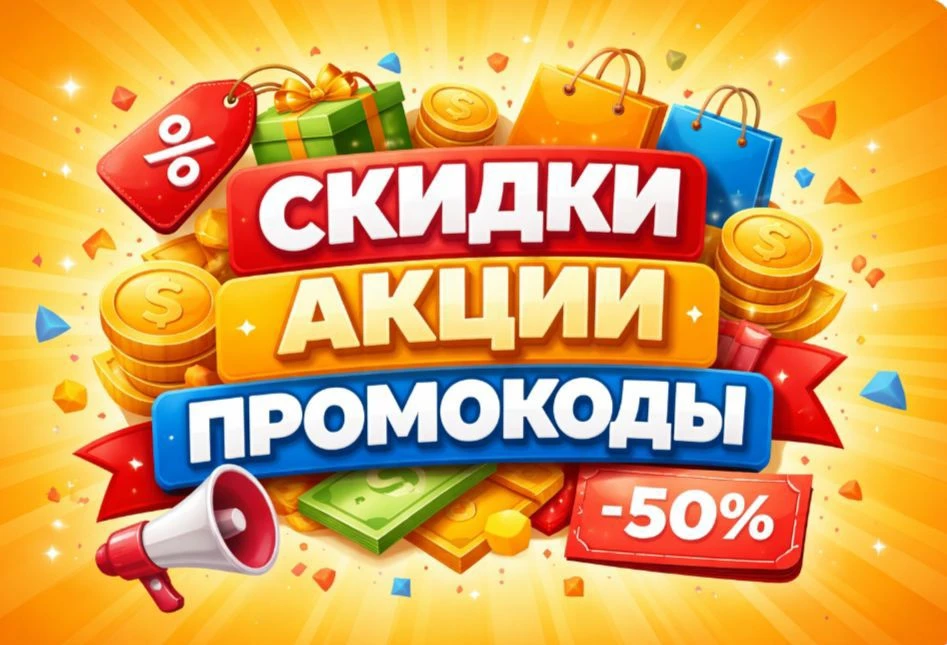 СКИДКИ 🤩 АКЦИИ 🎁 ПРОМОКОДЫ — канал в мессенджере MAX