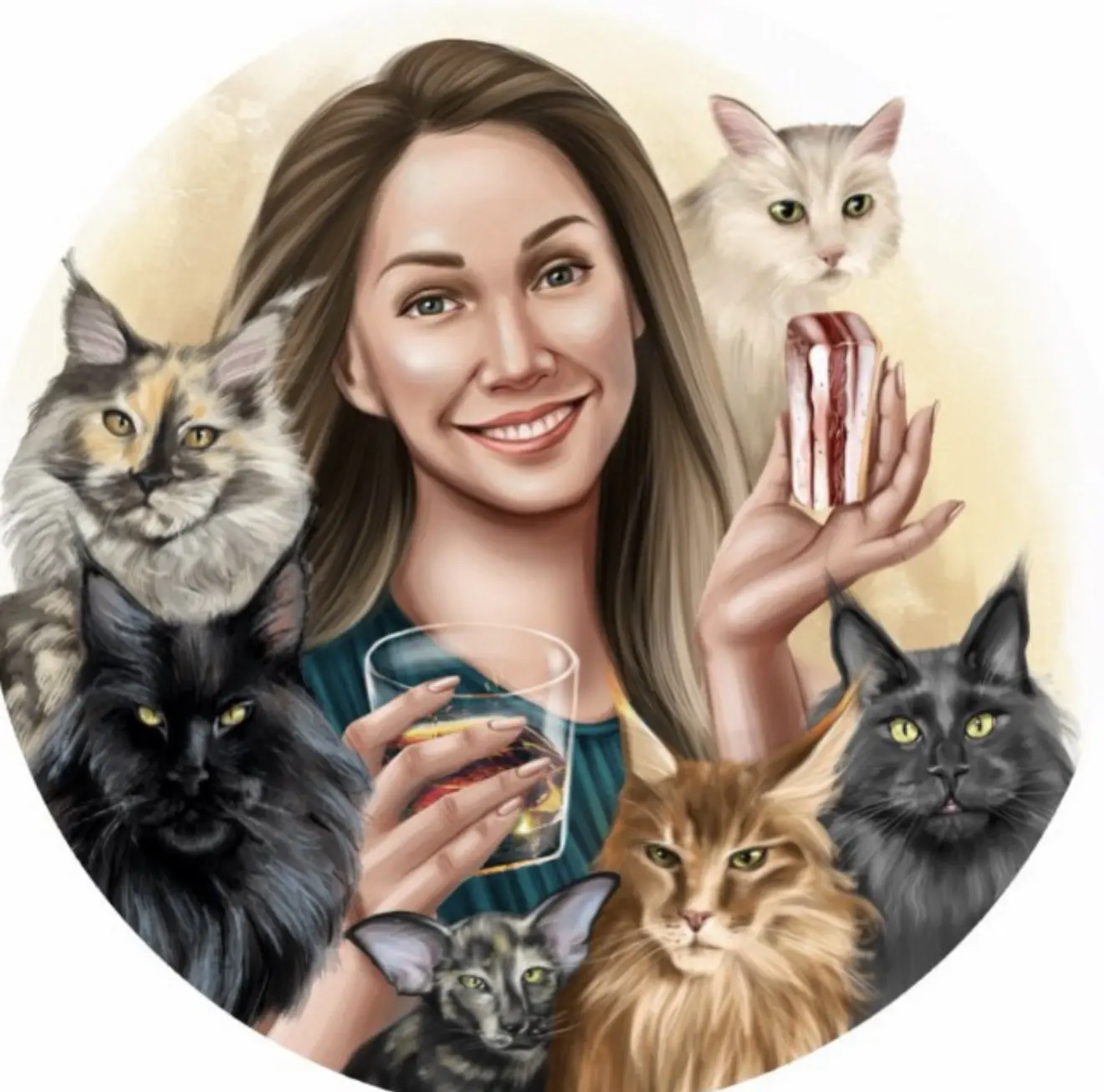 ЛАНА, САНЯ и 6 котов со Львом