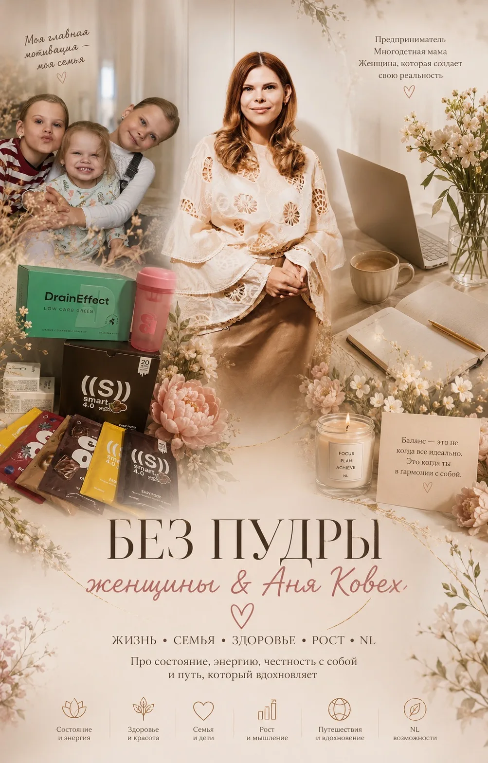 БЕЗ ПУДРЫ | ЖЕНЩИНЫ & АНЯ КОВЕХ — канал в мессенджере MAX