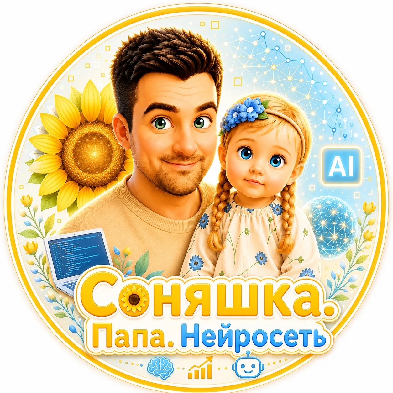 Соняшка. Папа. Нейросеть. 💙 — канал в мессенджере MAX