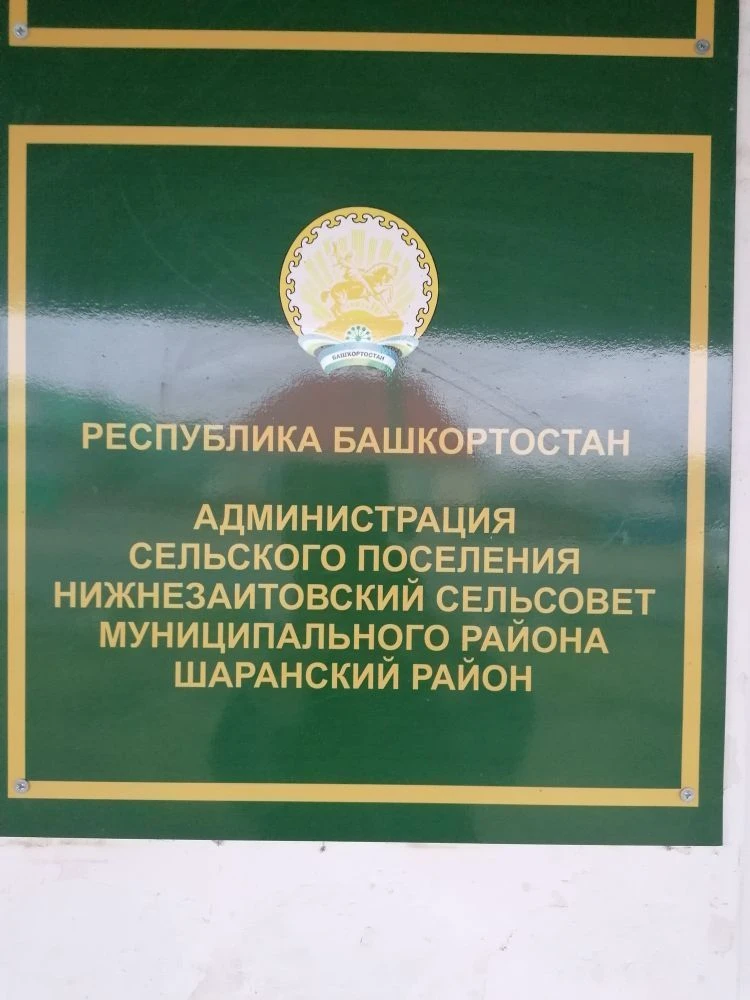 Администрация сельского поселения Нижнезаитовский сельсовет муниципального района Шаранский район Республики Башкортостан