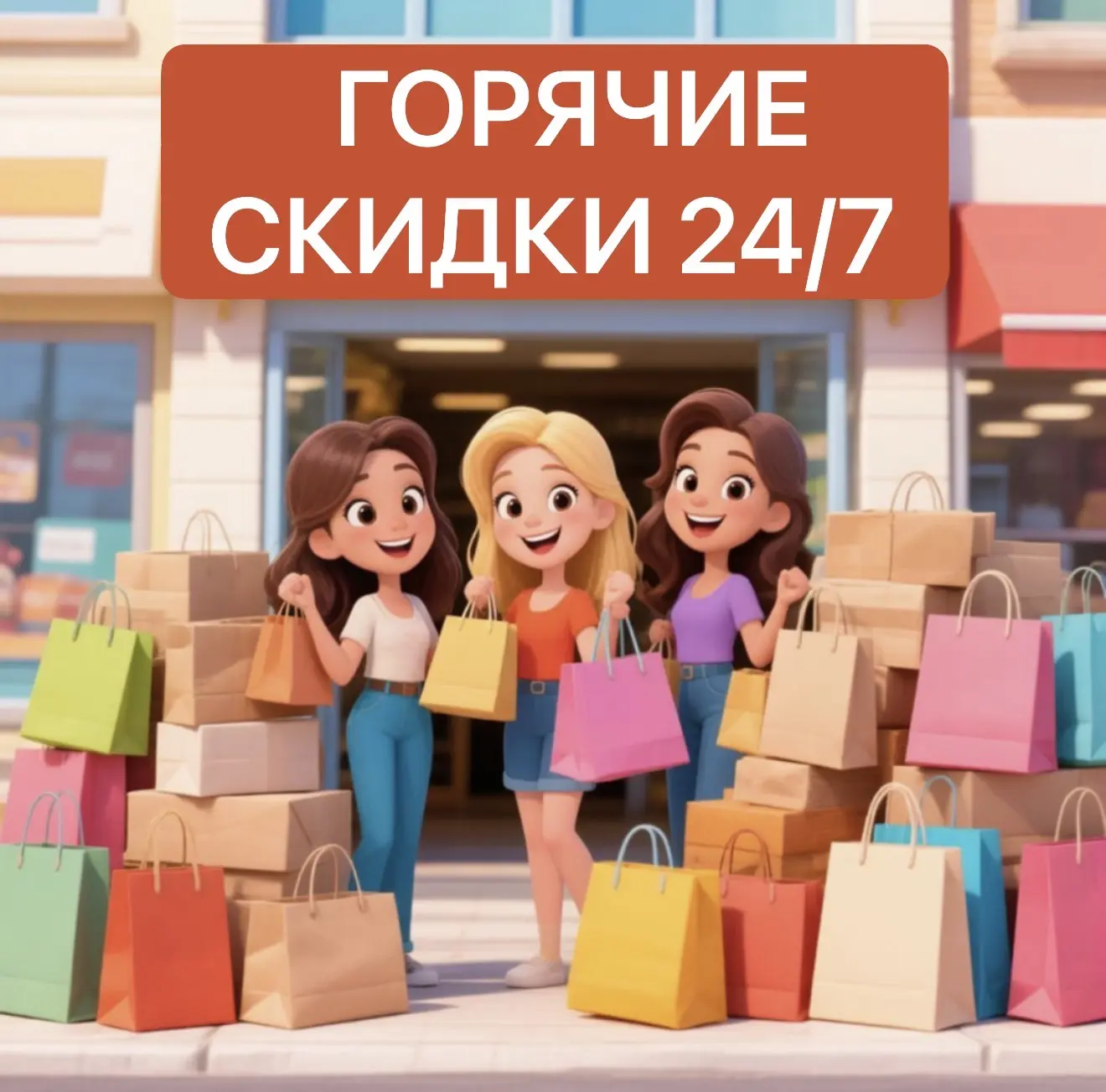 Горячие скидки 24/7 — канал в мессенджере MAX