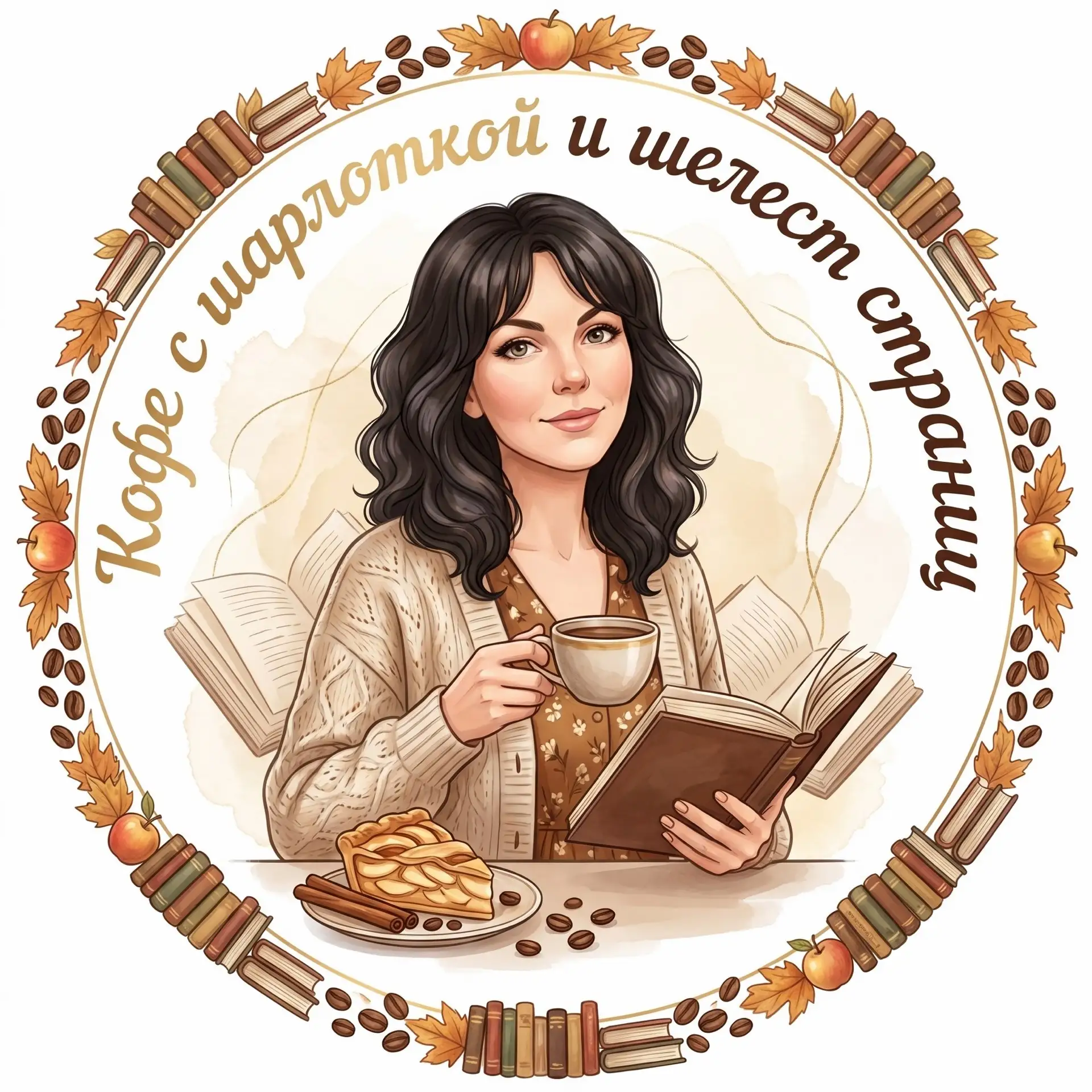 Кофе с шарлоткой и шелест страниц☕️📖