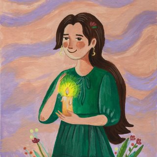 Девочка со свечками🌿