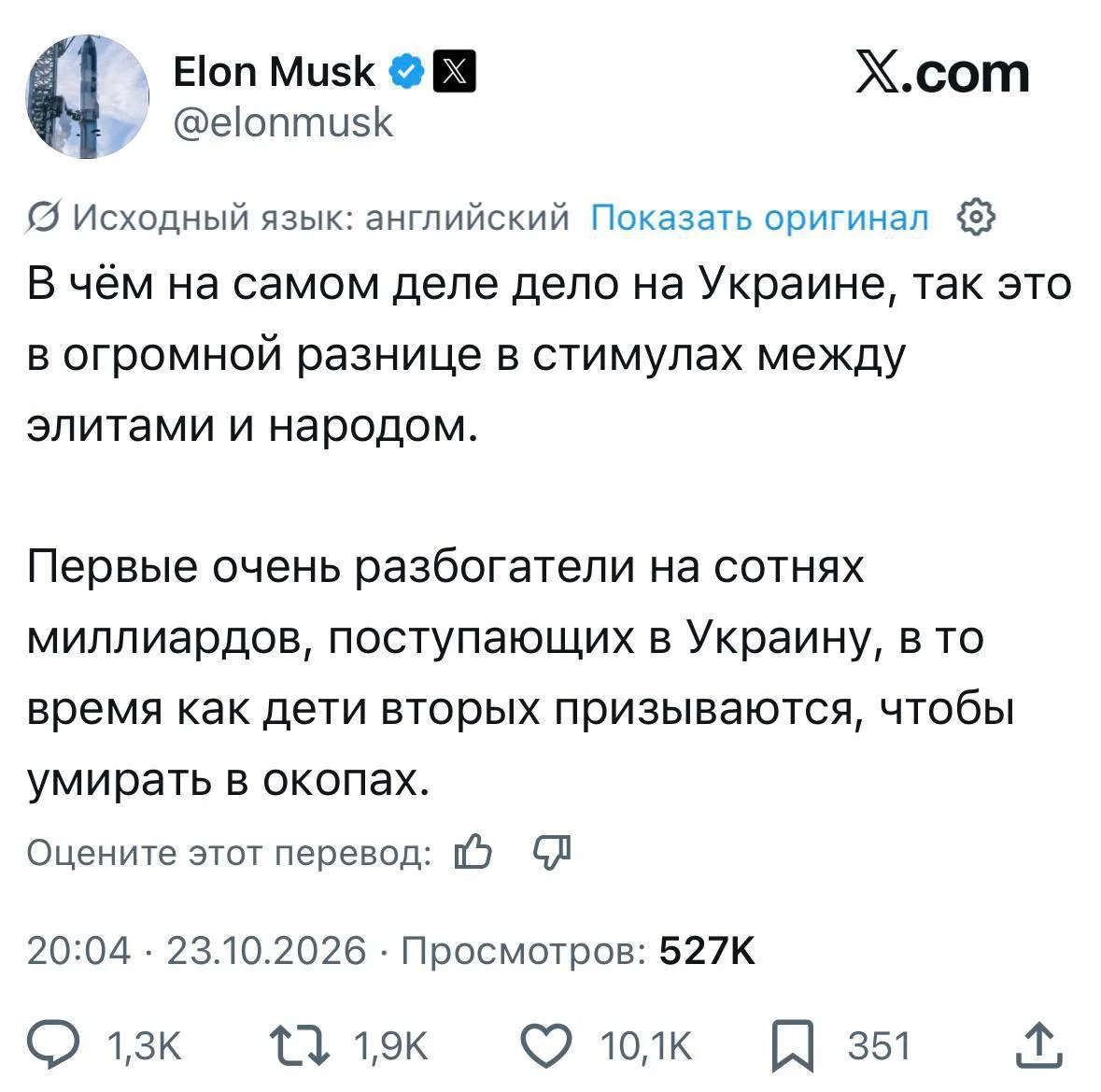 Изображение из сообщения канала