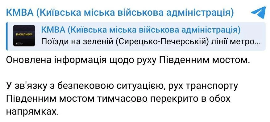 Изображение из сообщения канала