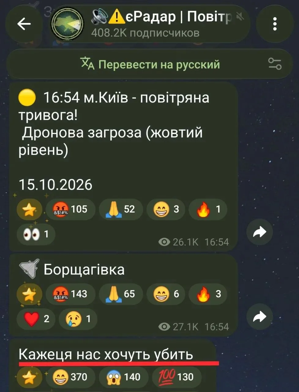 Изображение из сообщения канала