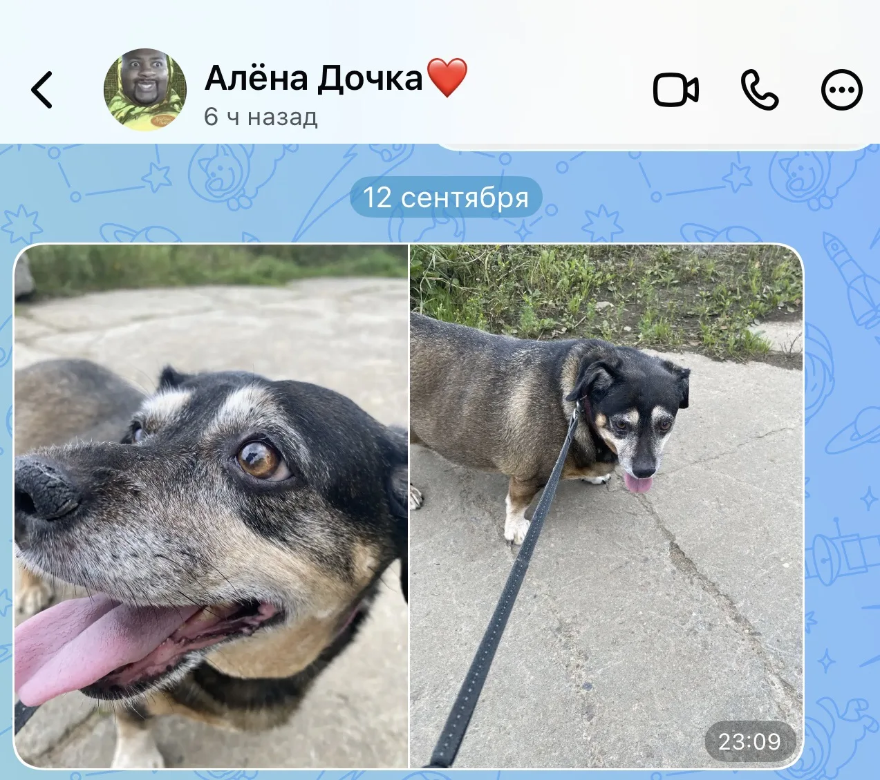 Изображение из сообщения канала
