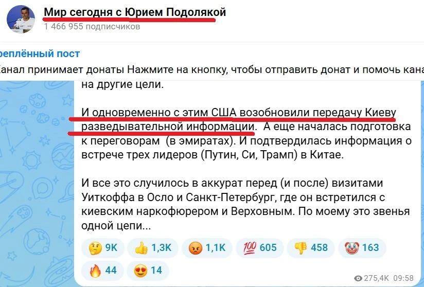 Изображение из сообщения канала