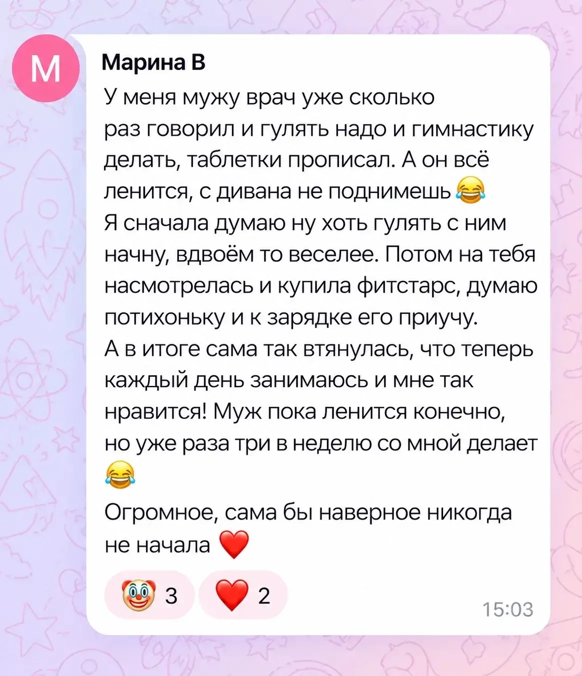 Изображение из сообщения канала