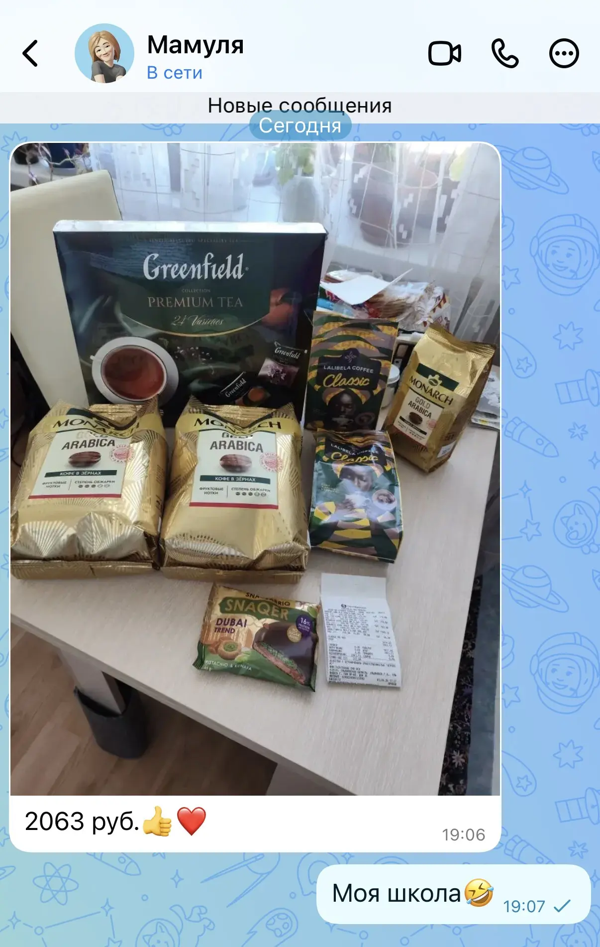 Изображение из сообщения канала