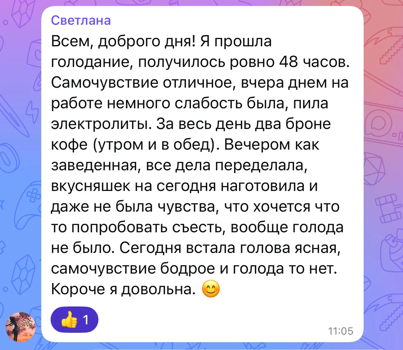 Изображение из сообщения канала