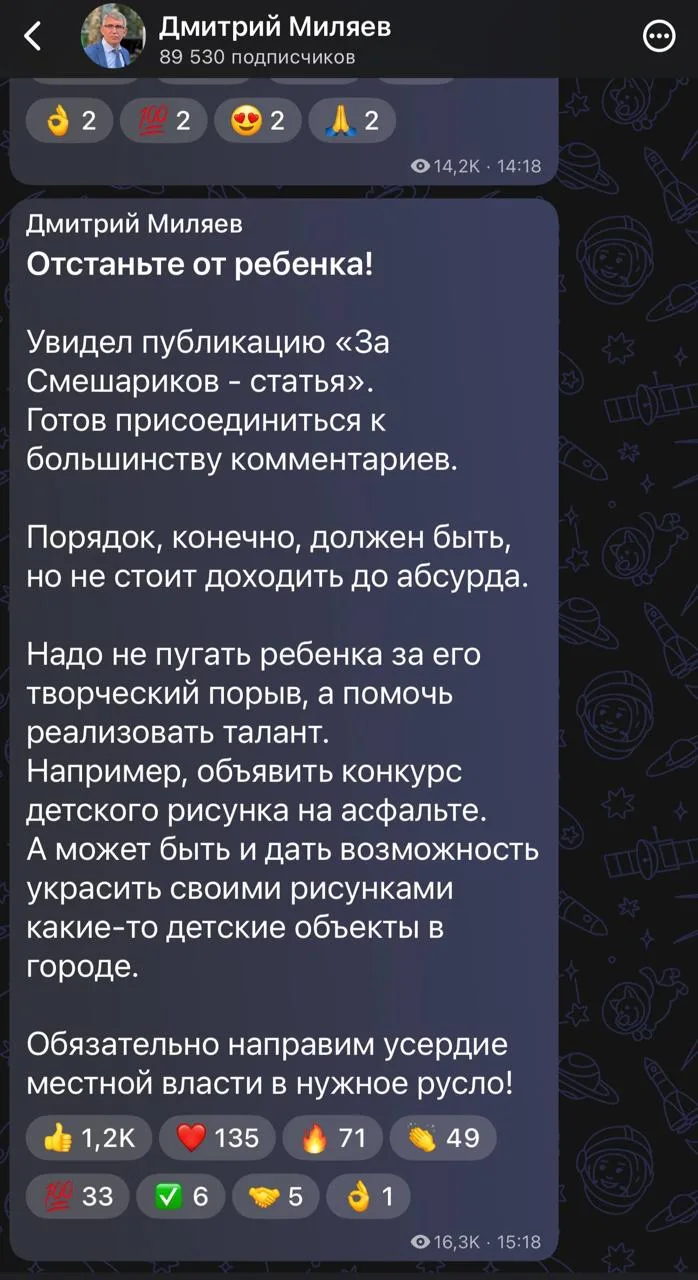 Изображение из сообщения канала