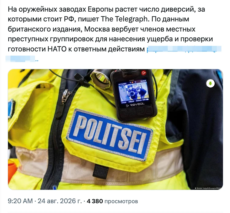 Изображение из сообщения канала