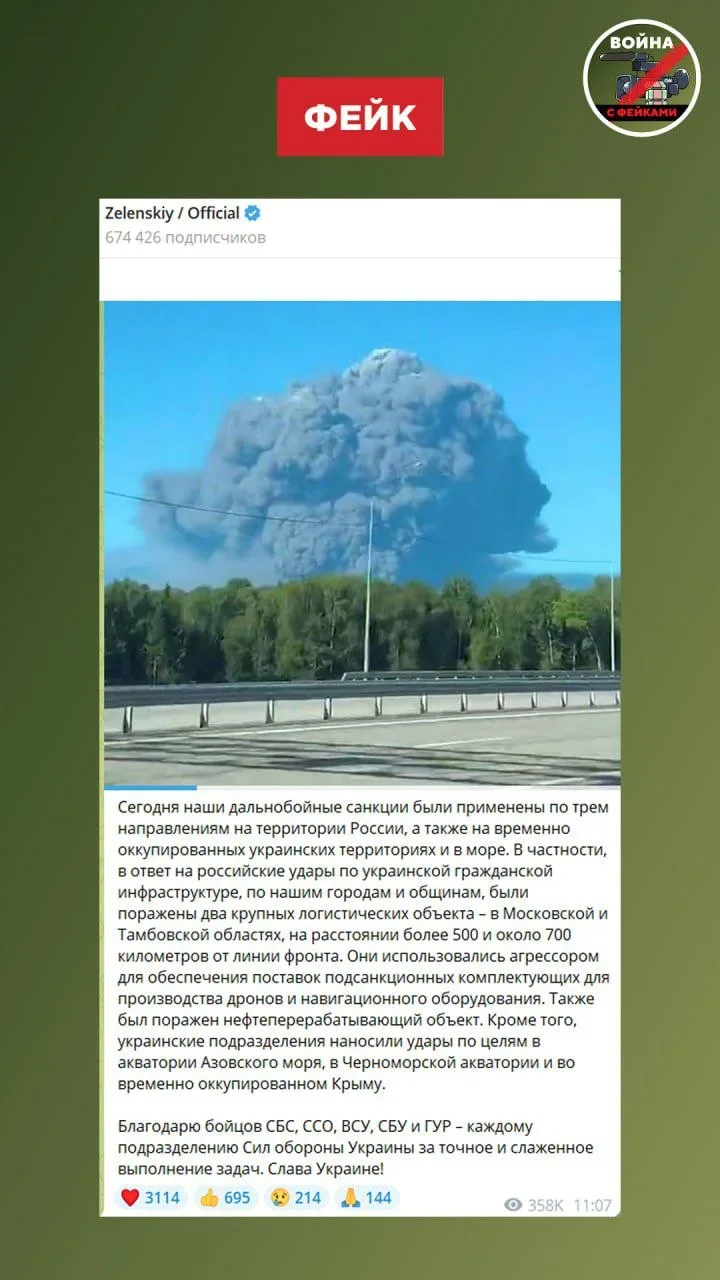 Изображение из сообщения канала