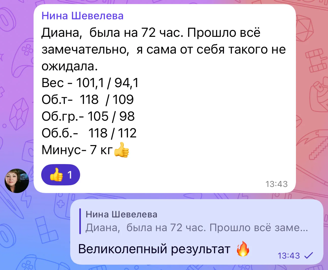 Изображение из сообщения канала