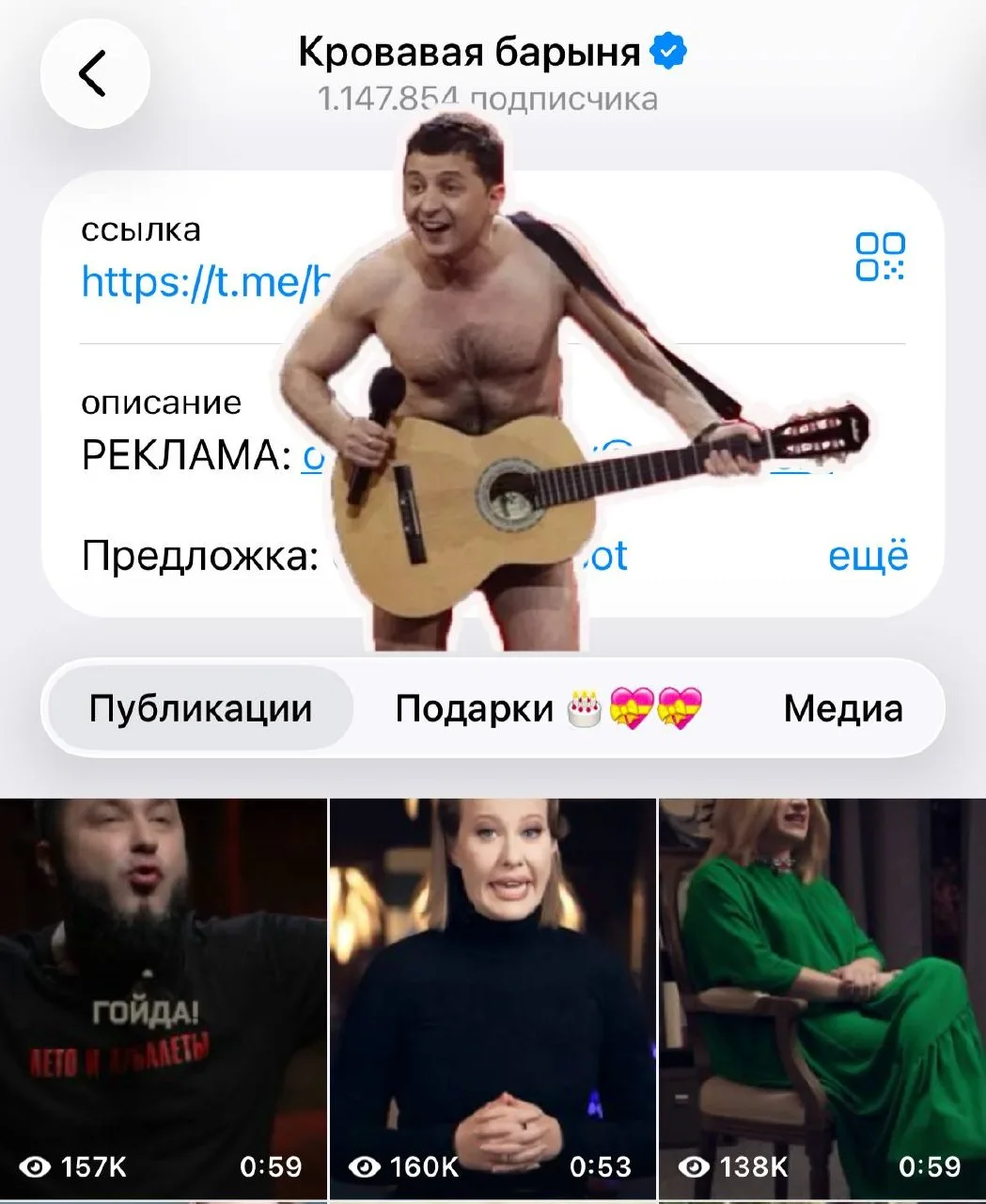 Изображение из сообщения канала
