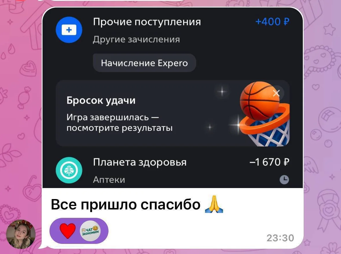 Изображение из сообщения канала