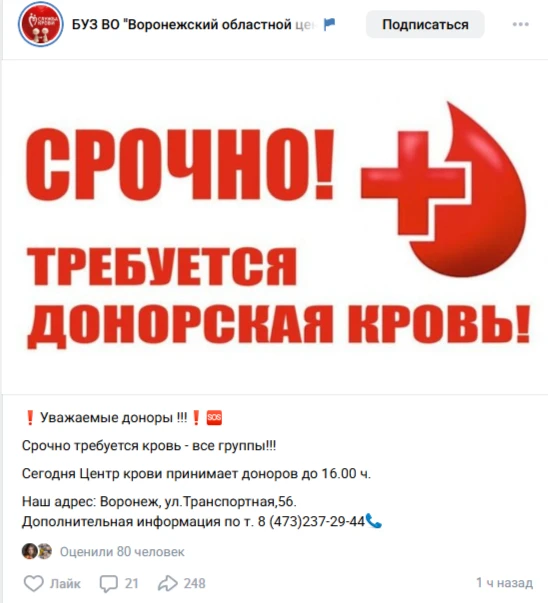 Изображение из сообщения канала