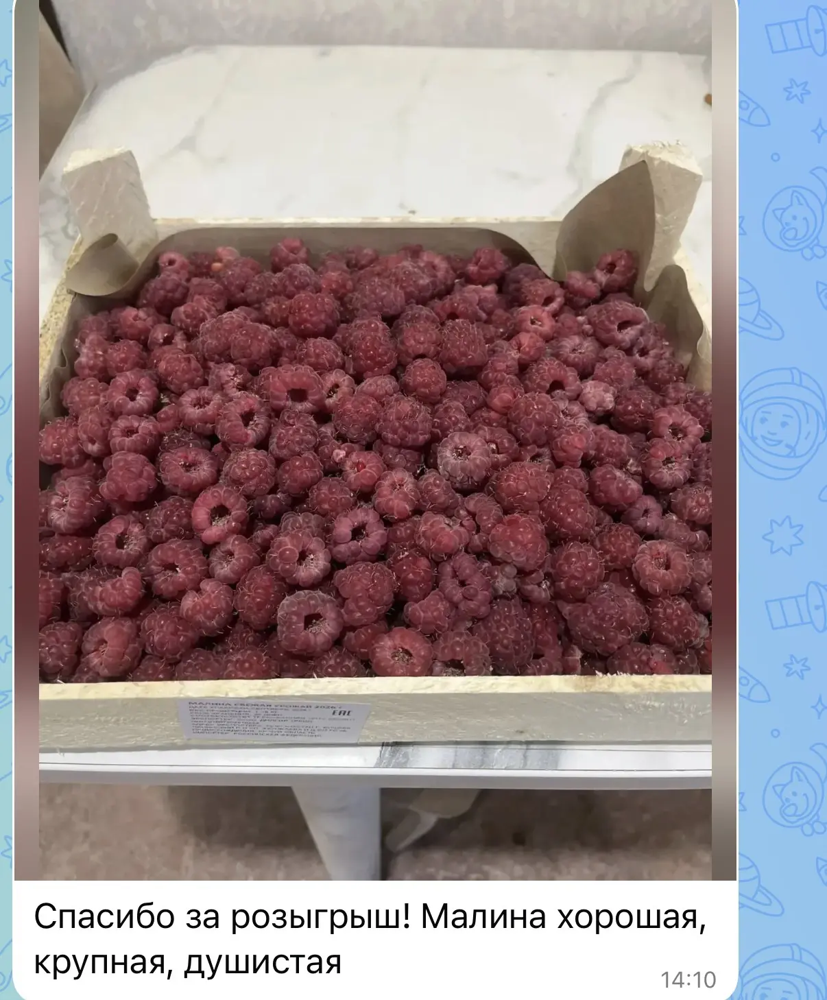 Изображение из сообщения канала