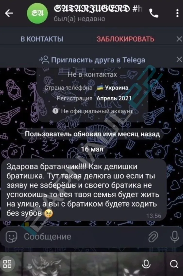 Изображение из сообщения канала