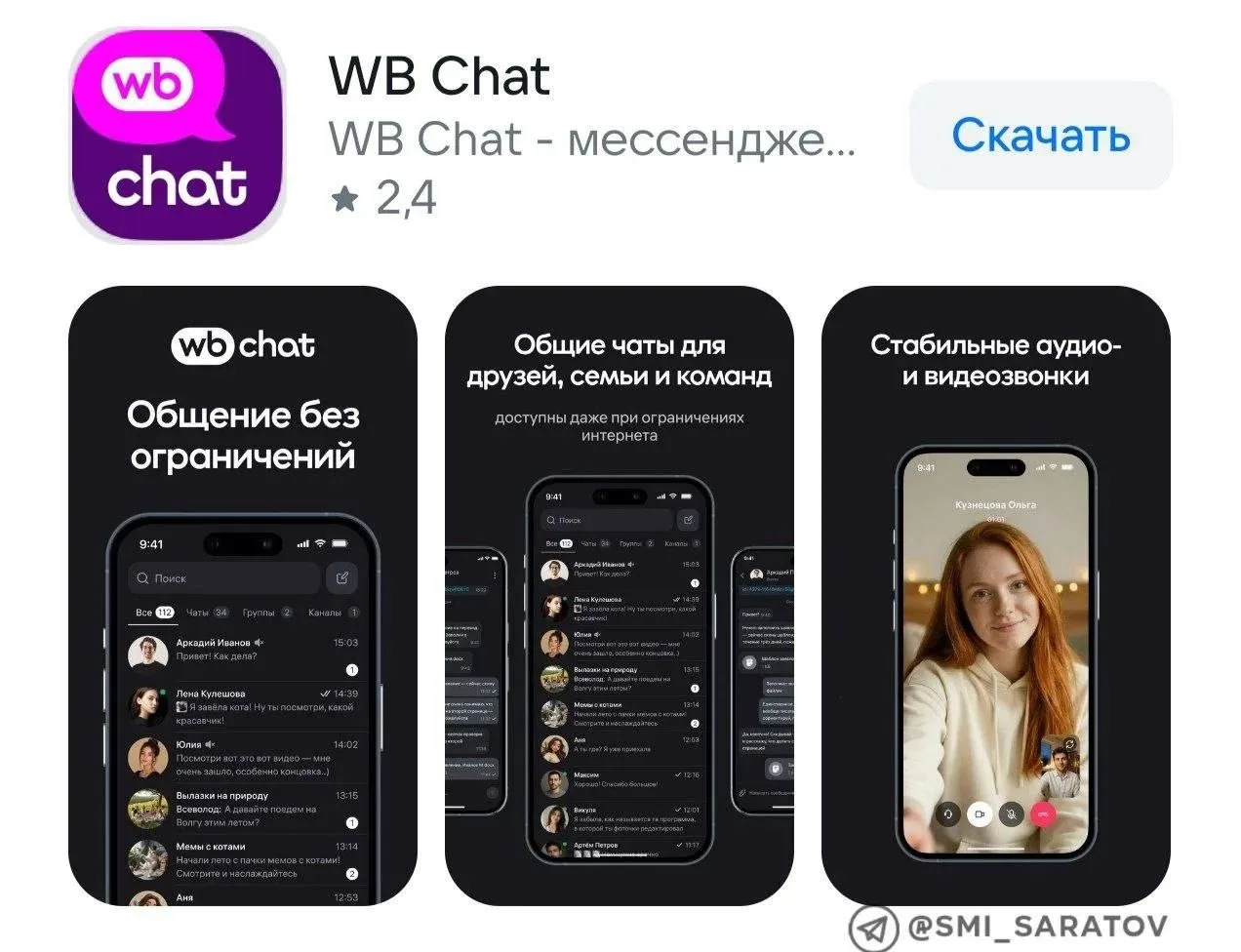 Изображение из сообщения канала
