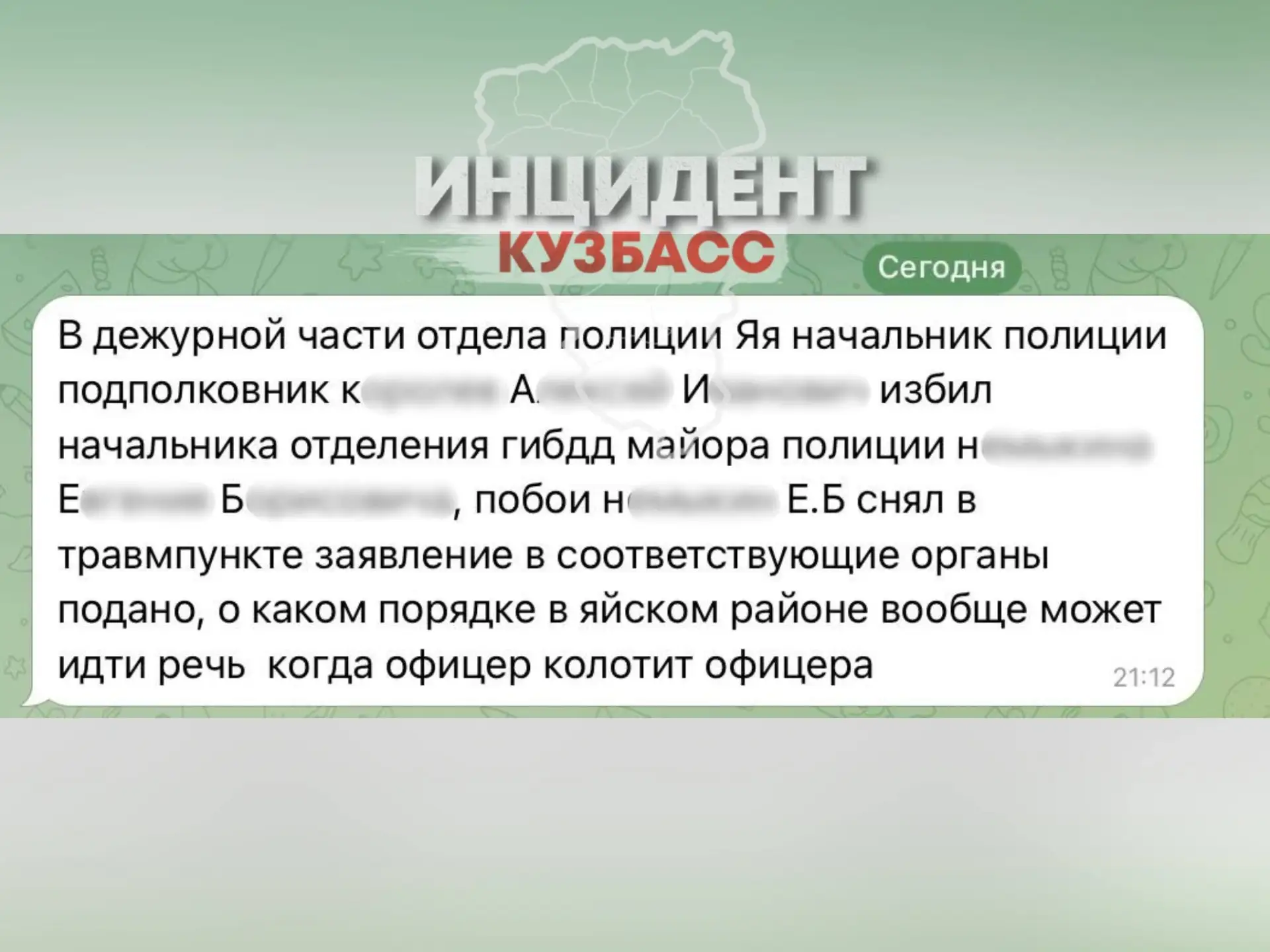 Изображение из сообщения канала