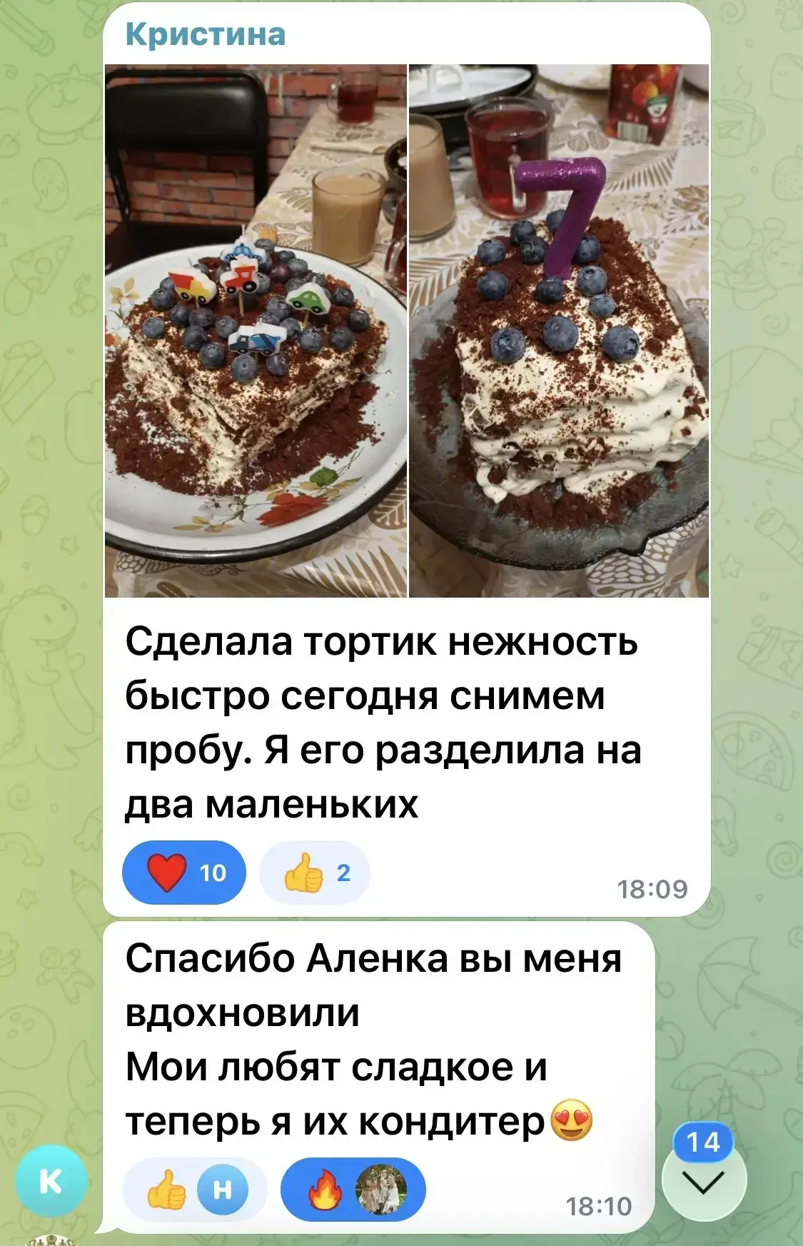 Изображение из сообщения канала