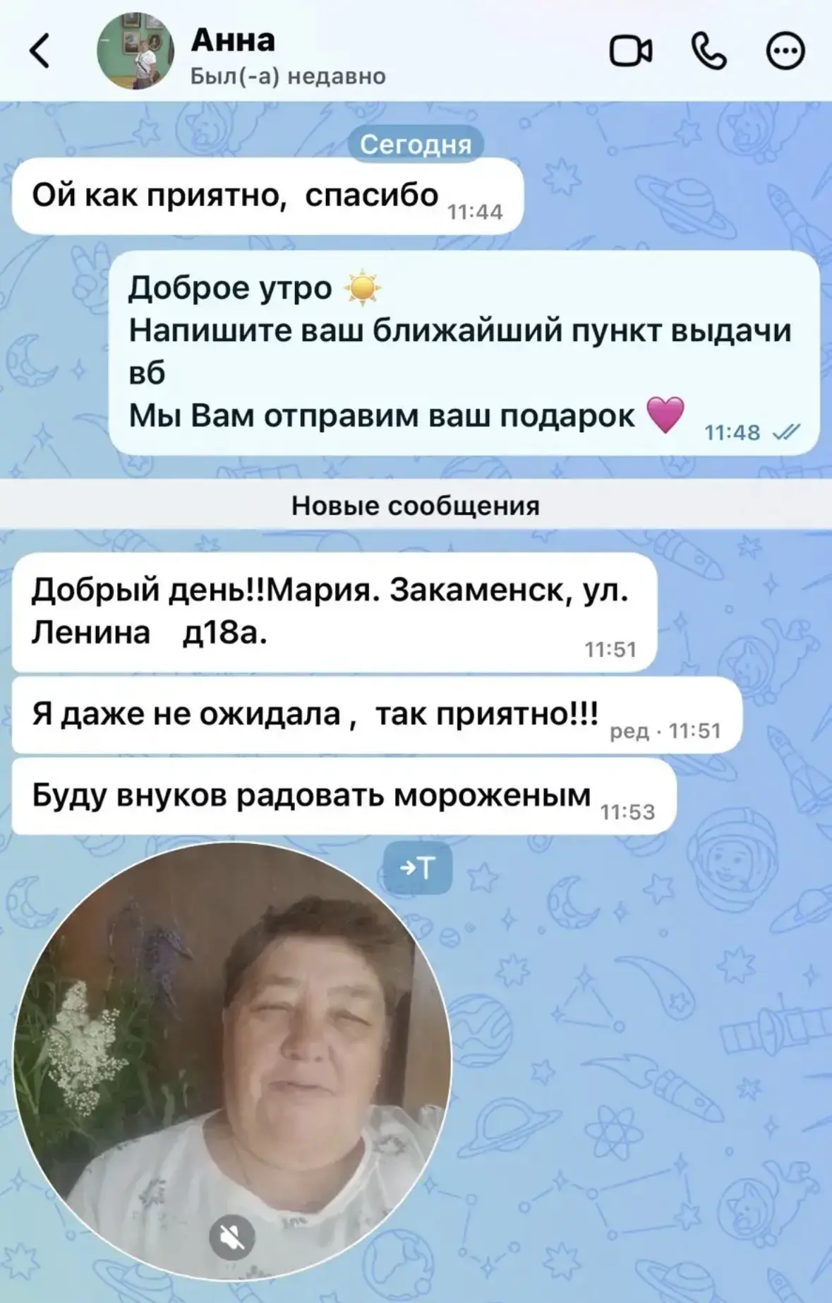 Изображение из сообщения канала