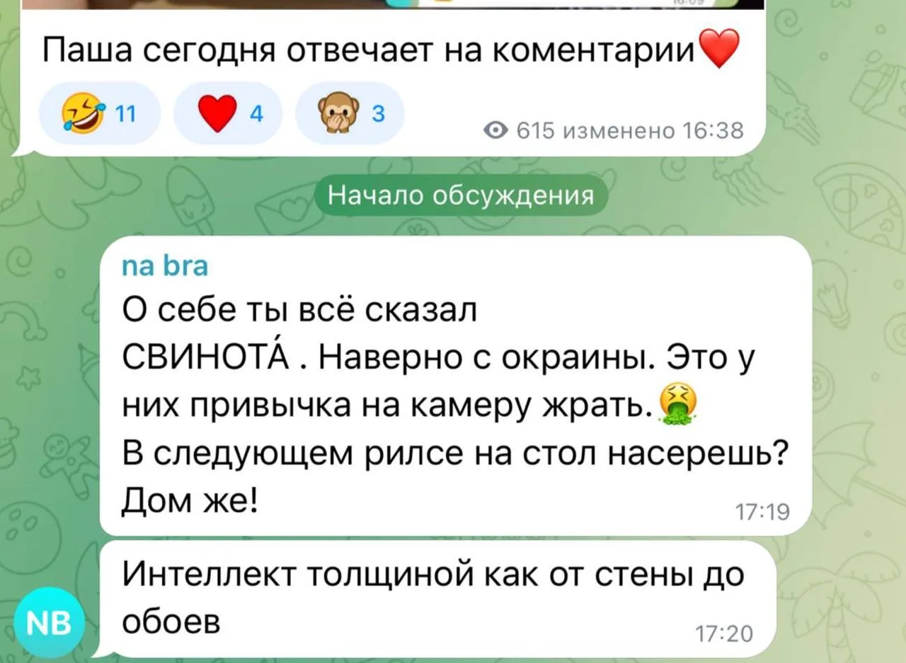 Изображение из сообщения канала