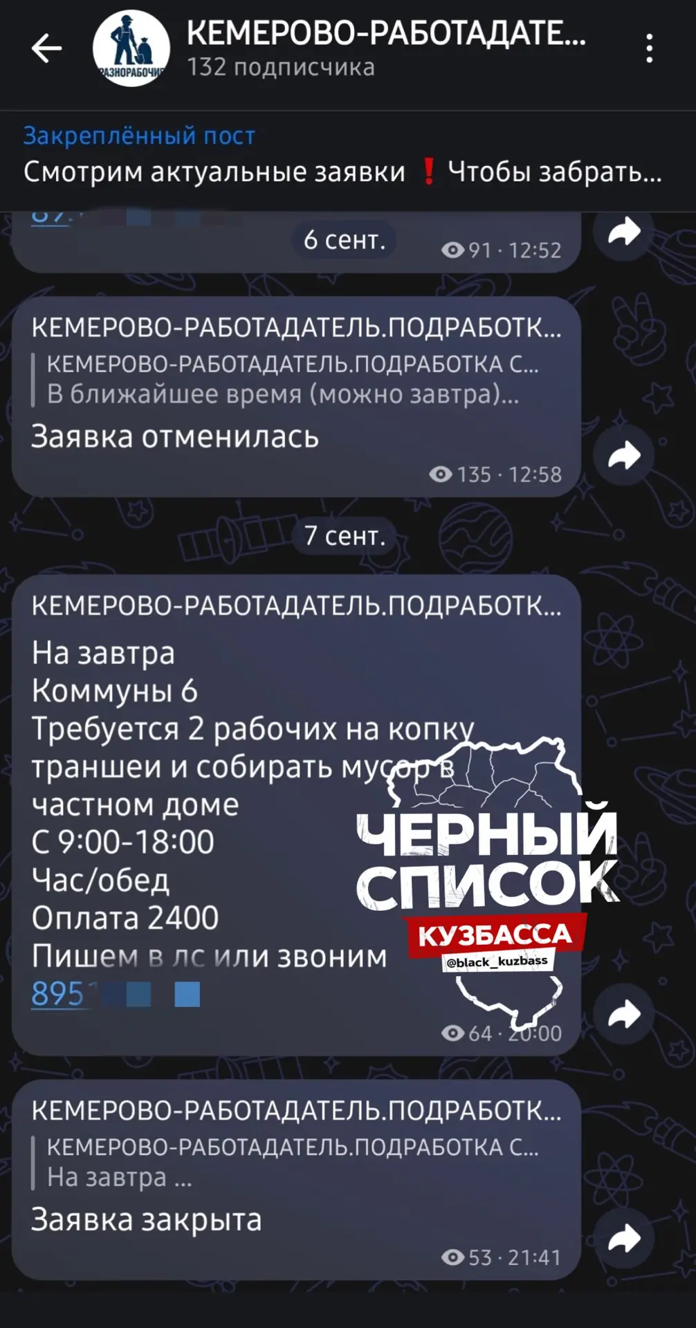 Изображение из сообщения канала
