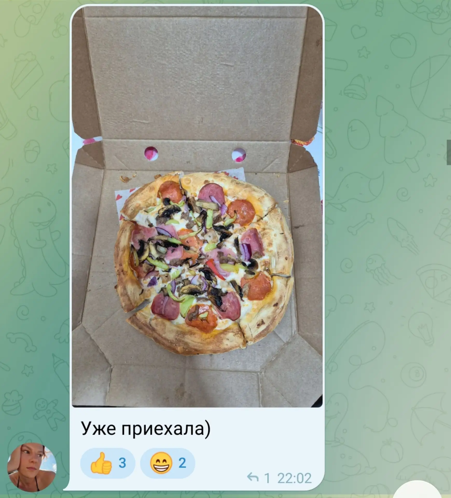 Изображение из сообщения канала
