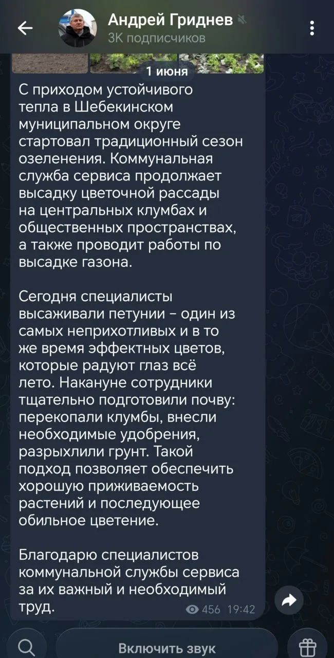 Изображение из сообщения канала