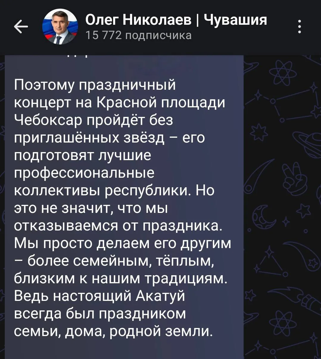 Изображение из сообщения канала