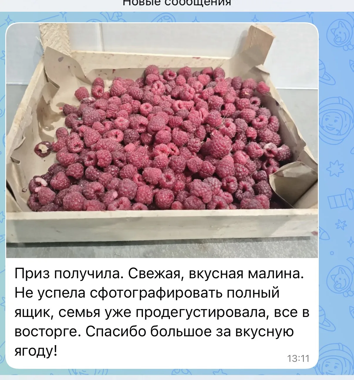Изображение из сообщения канала