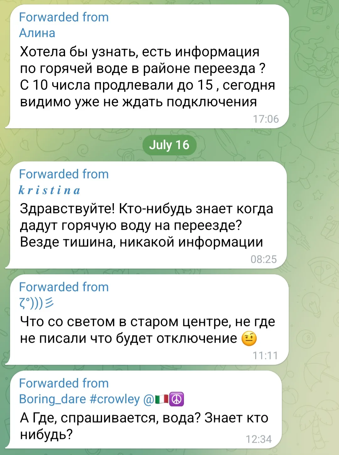 Изображение из сообщения канала