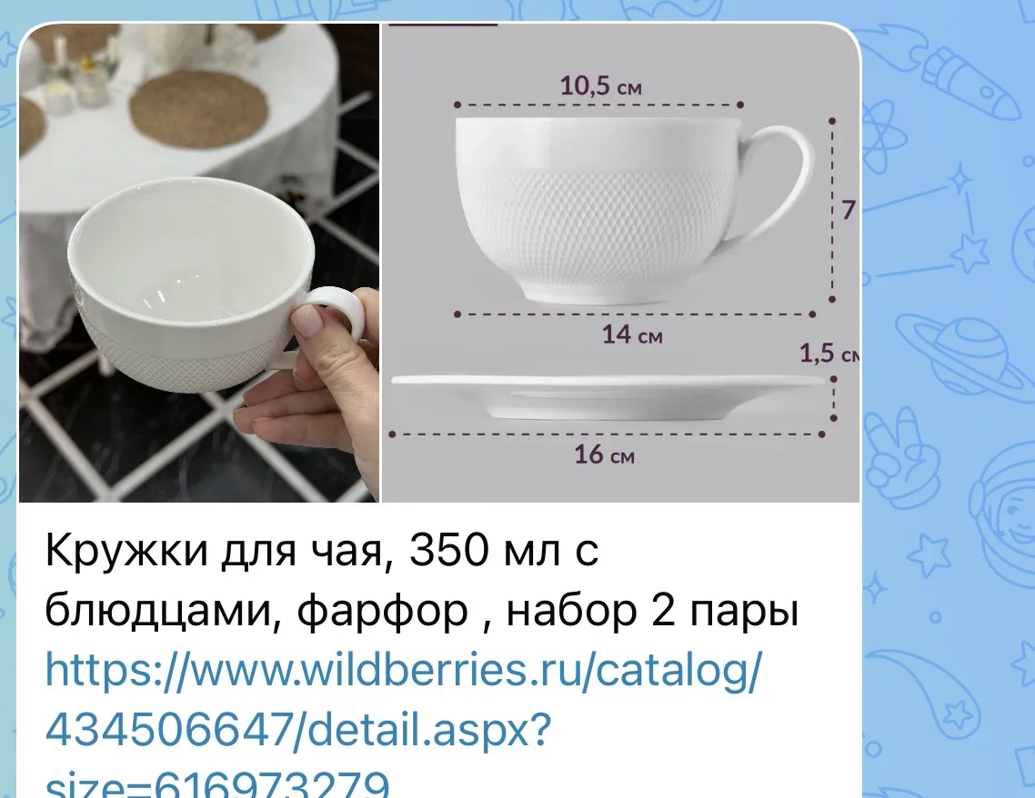 Изображение из сообщения канала