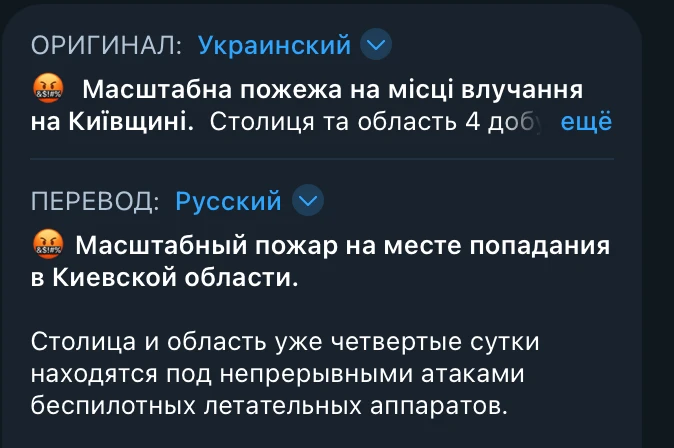 Изображение из сообщения канала