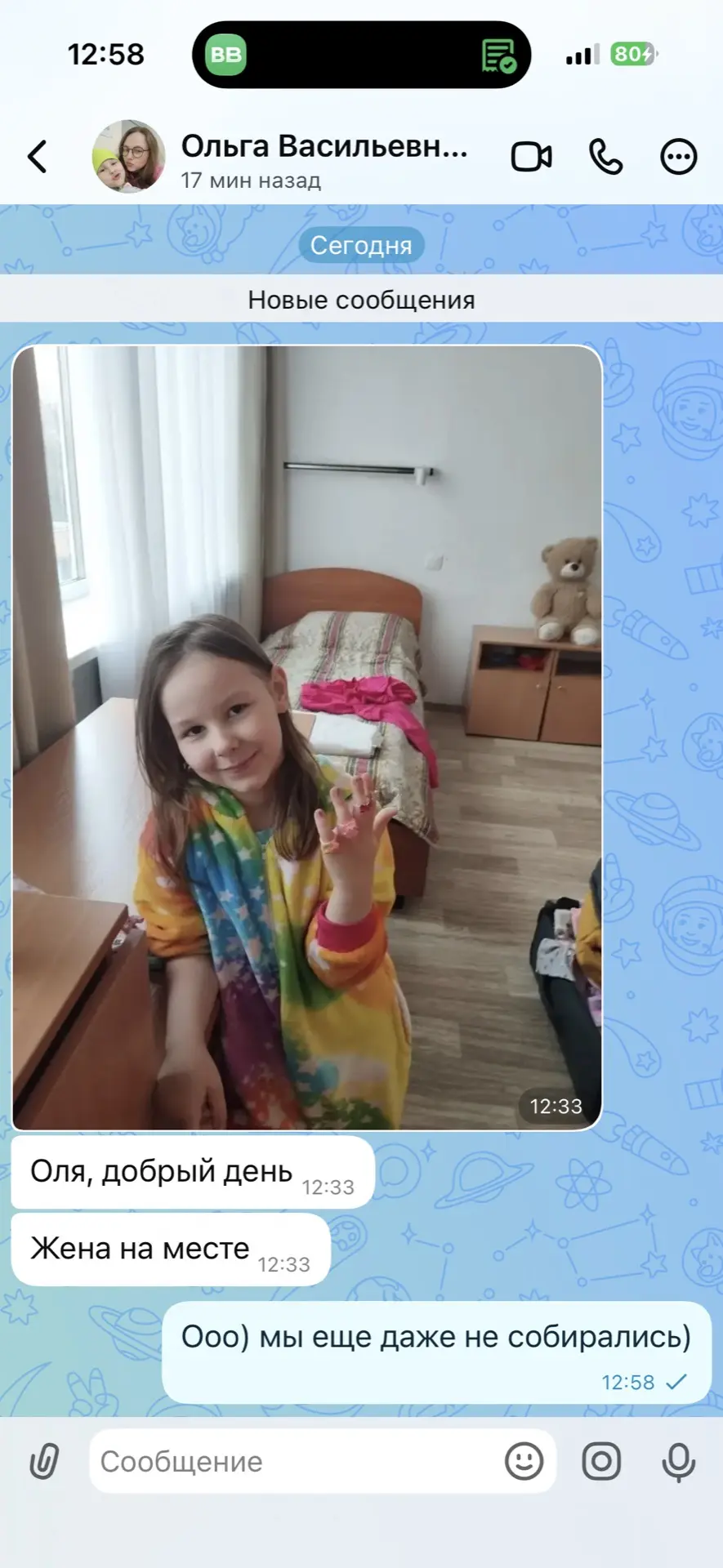 Изображение из сообщения канала