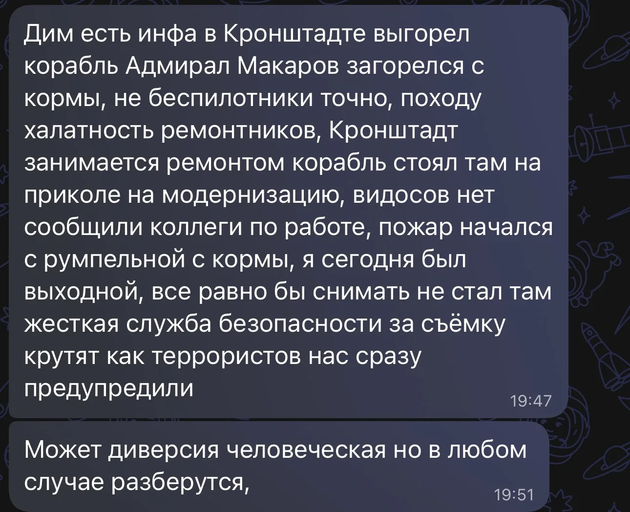 Изображение из сообщения канала