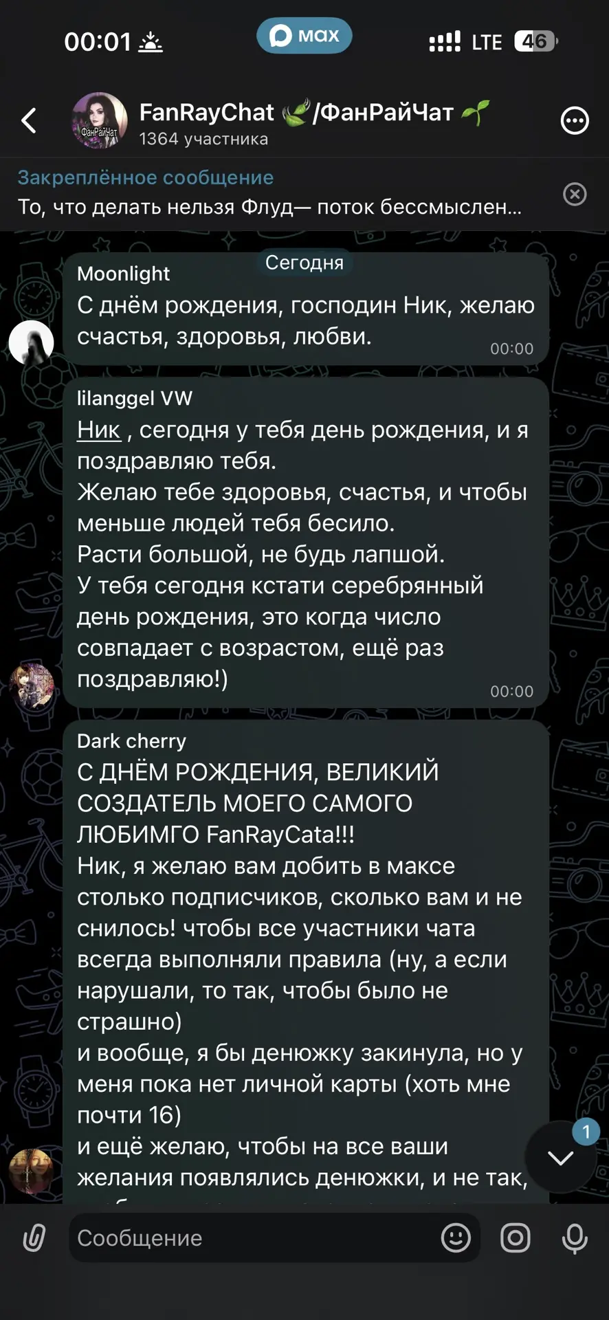 Изображение из сообщения канала