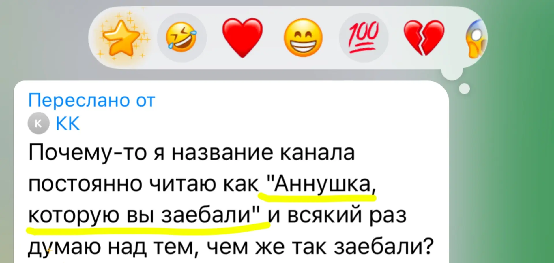 Изображение из сообщения канала