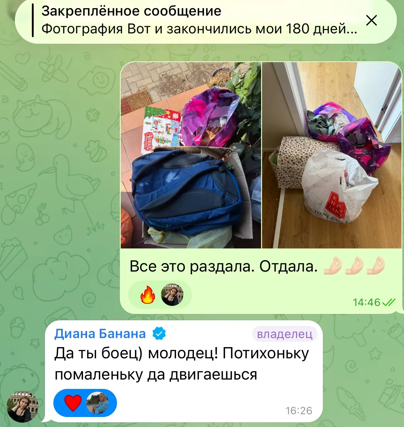 Изображение из сообщения канала