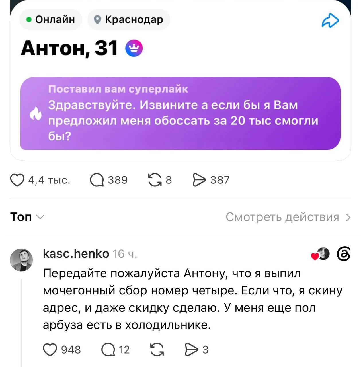 Изображение из сообщения канала