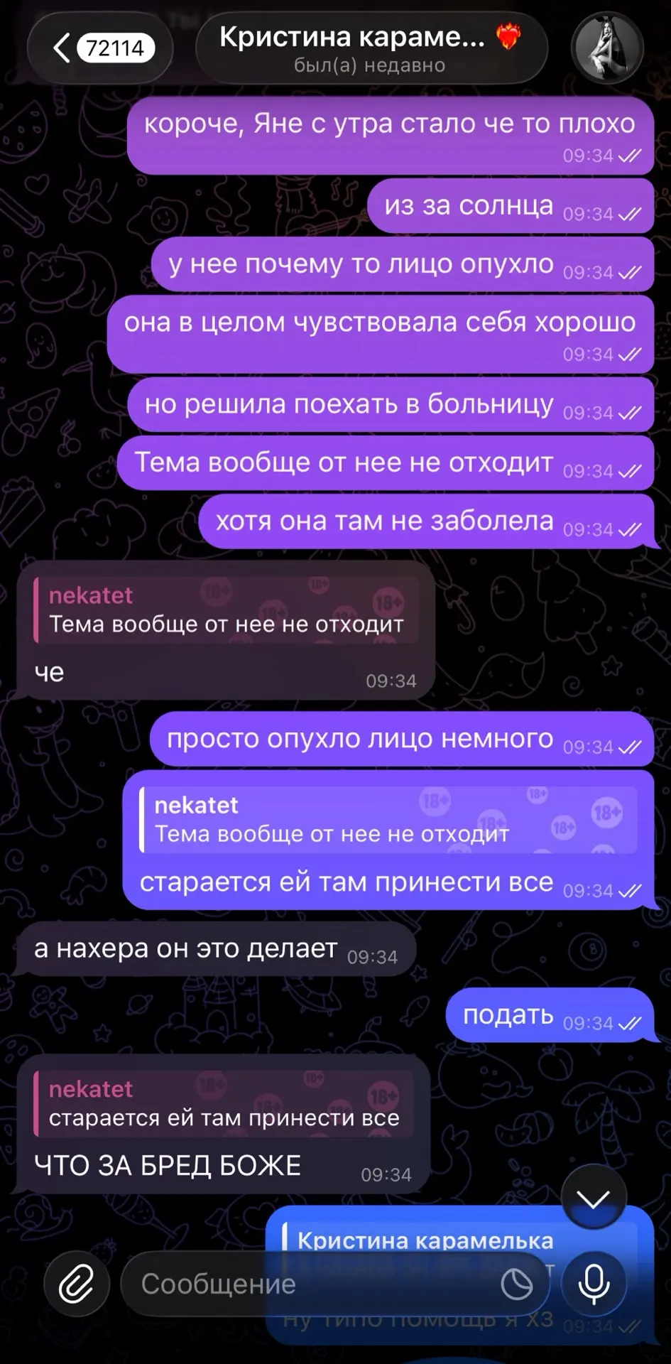 Изображение из сообщения канала