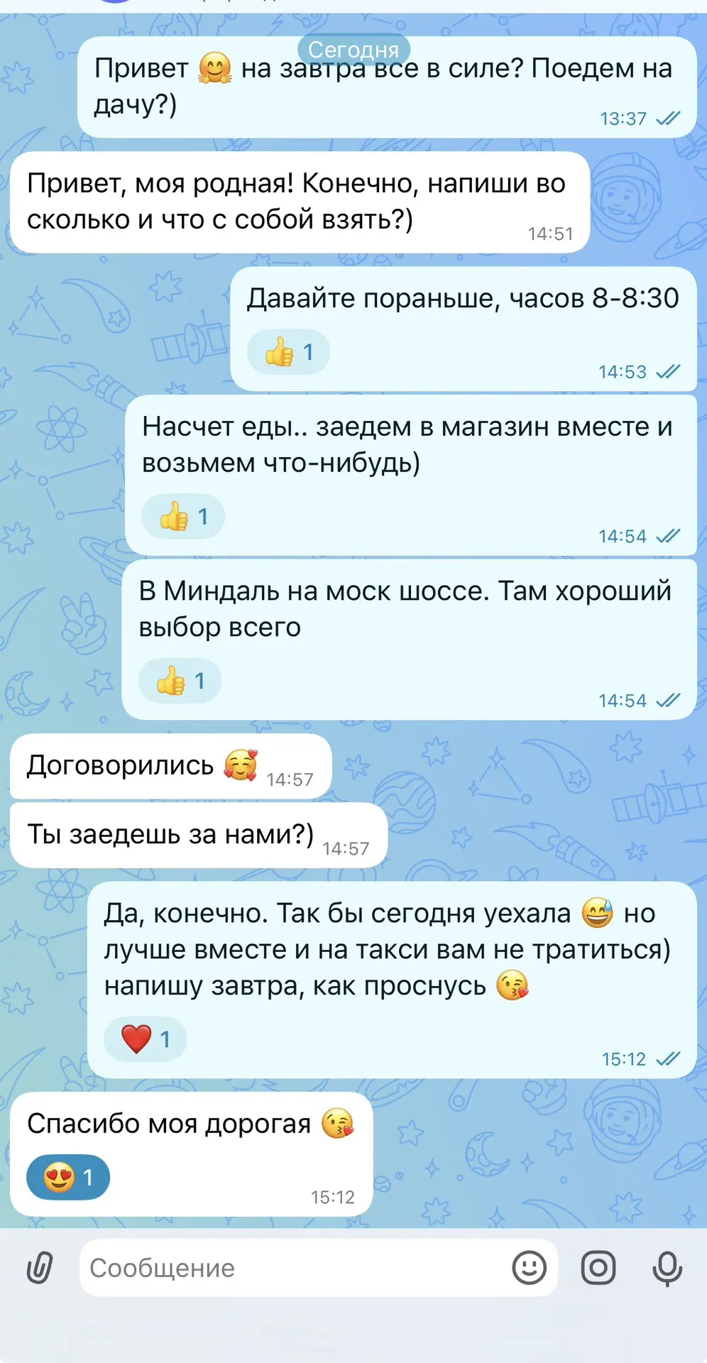 Изображение из сообщения канала