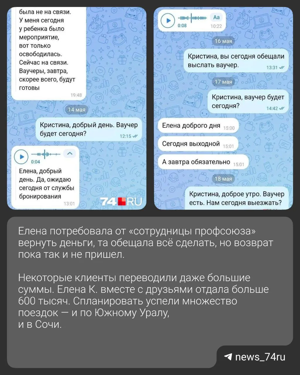 Изображение из сообщения канала
