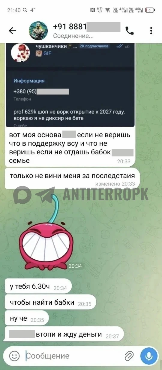 Изображение из сообщения канала
